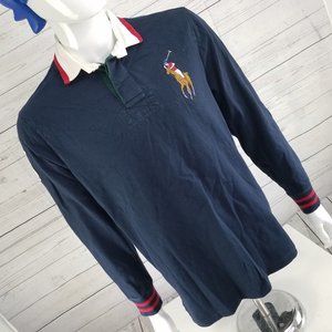 Ralph Lauren Polo Shirt Big Pony/Horse Rugby Shirt Size Medium